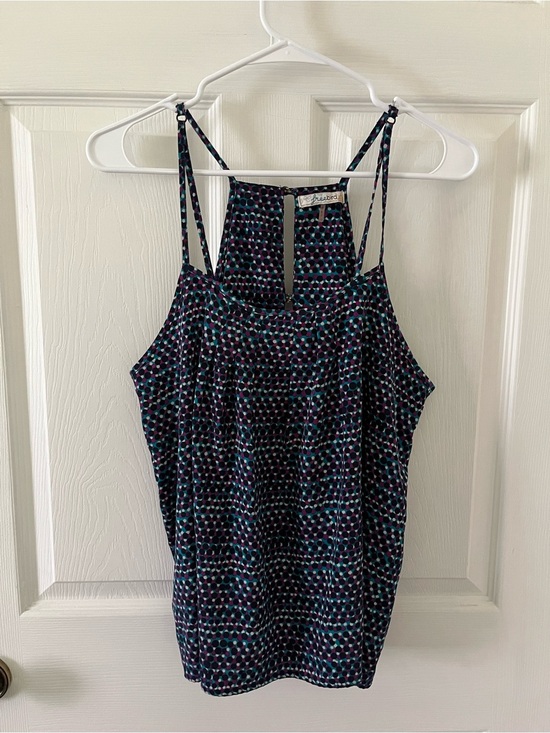 freebird Tops - freebird Navy Geo Halter Camisole with Teal & Purple Dots